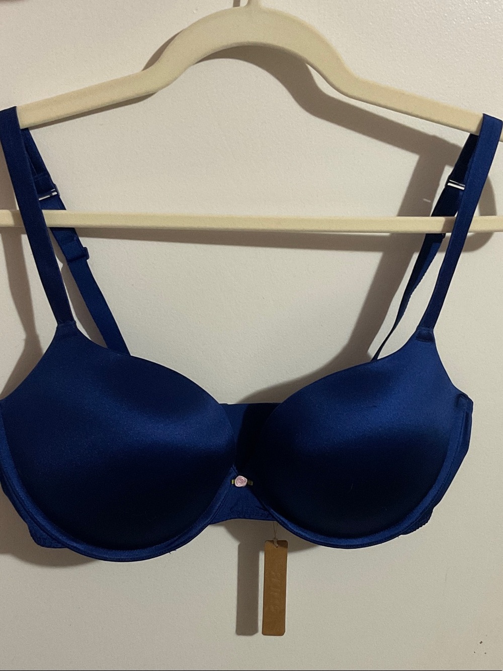 NWT, skims stretch satin push up bra in color Neptune